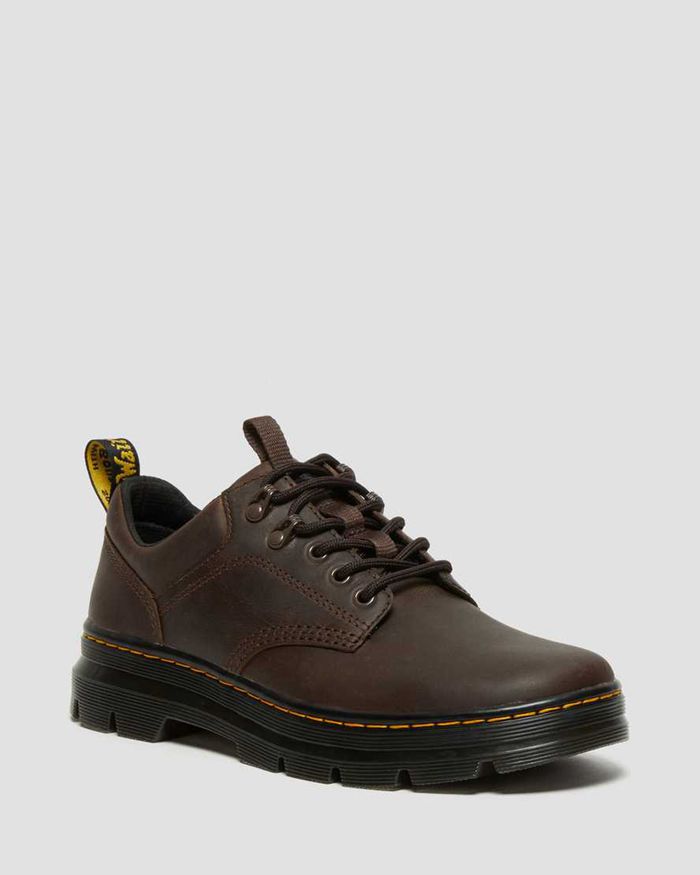 Dr Martens Oxfords Herre Mørke Brune Reeder Crazy Horse Læder Utility 3914GTYNM